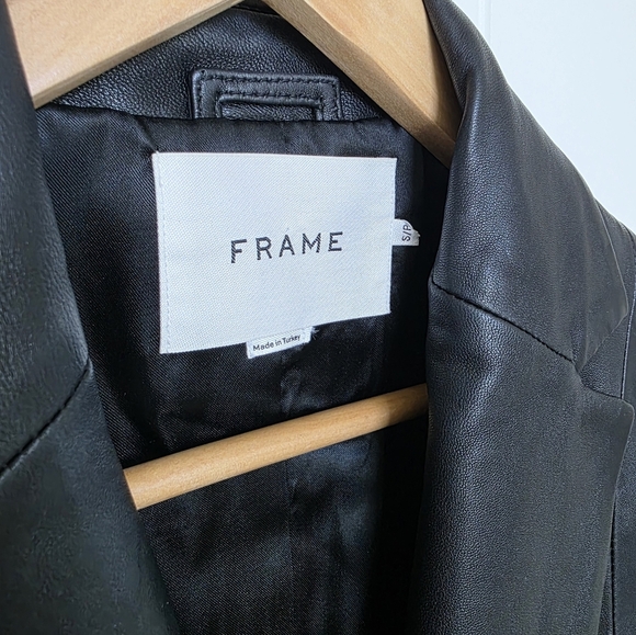 CYBER MONDAY! Frame School Boy Leather Blazer Size Small (4) - Picture 10 of 15